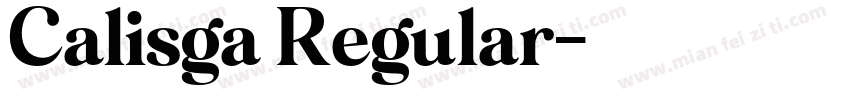Calisga Regular字体转换